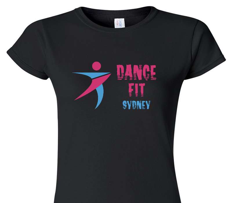 Custom Womens Soft Style 100% Cotton Black T-Shirt