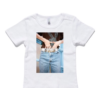 Custom AS Colour White Baby T-Shirt