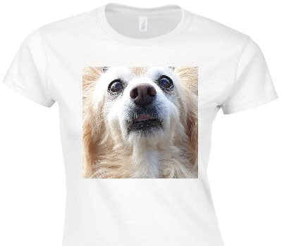 Custom Womens Soft Style 100% Cotton White T-Shirt