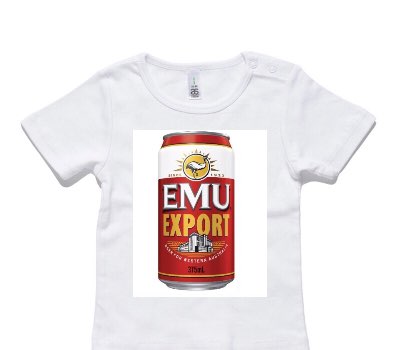 Custom AS Colour White Baby T-Shirt