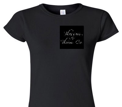 Custom Womens Soft Style 100% Cotton Black T-Shirt
