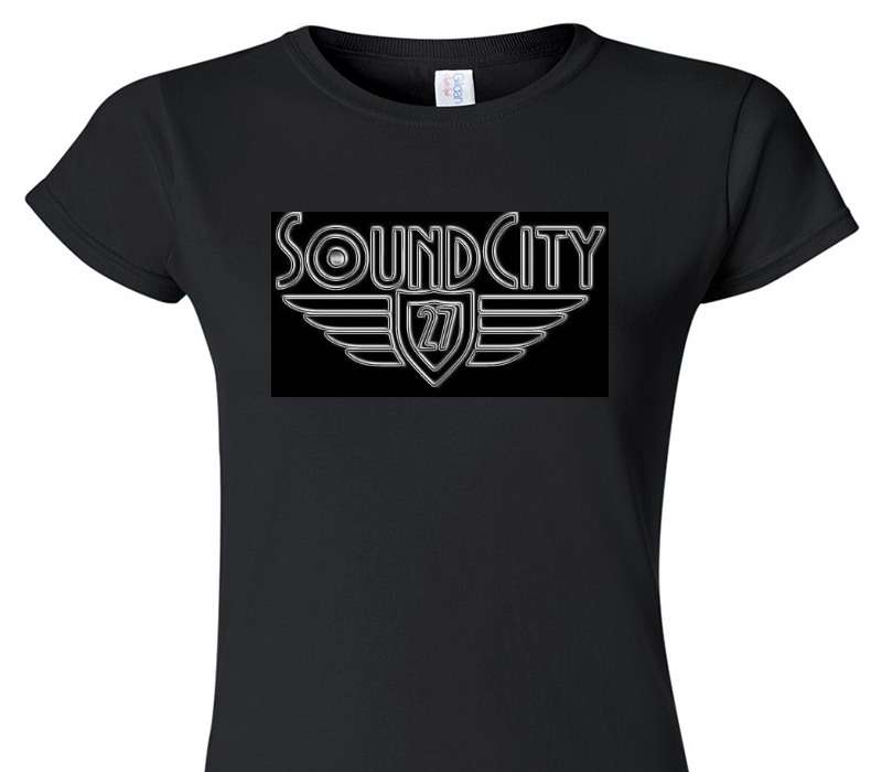 Custom Womens Soft Style 100% Cotton Black T-Shirt
