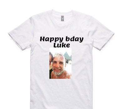 Custom AS Colour 100% Cotton White T-Shirt