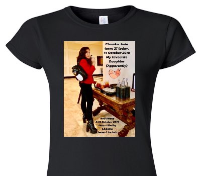 Custom Womens Soft Style 100% Cotton Black T-Shirt