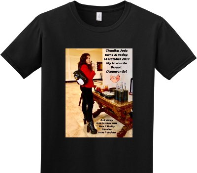 Custom Adult Soft Style 100% Cotton Black T-Shirt