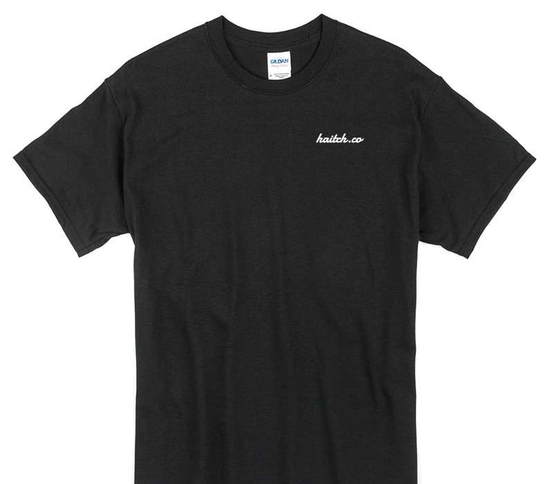 Custom Gildan 100% Cotton Black T-Shirt