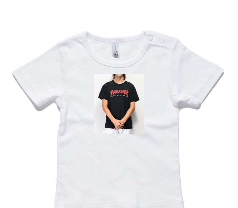 Custom AS Colour White Baby T-Shirt