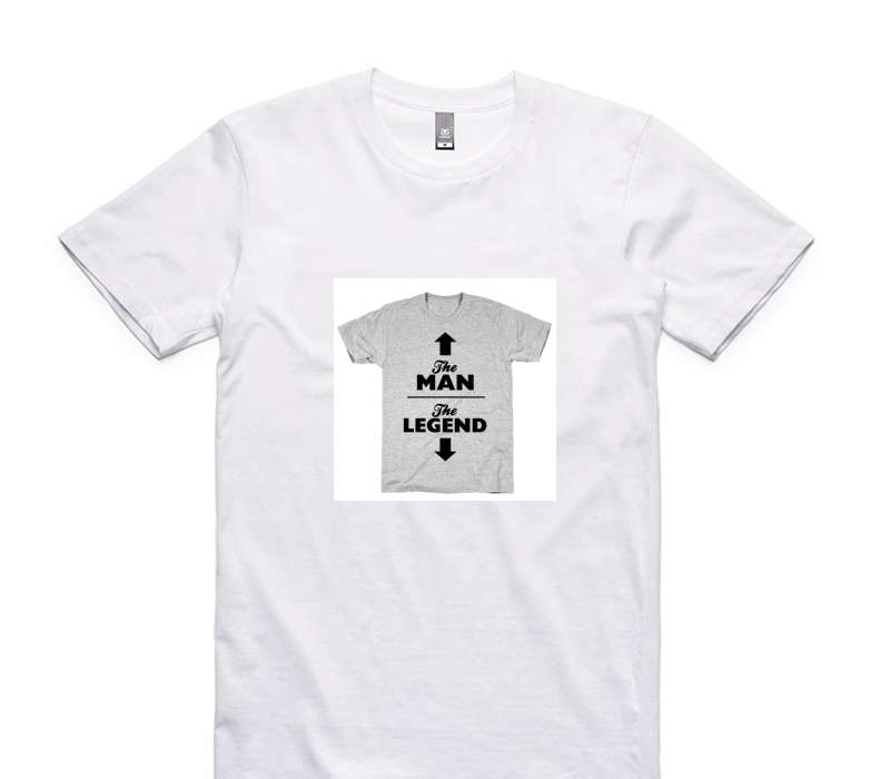 Custom AS Colour 100% Cotton White T-Shirt