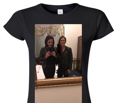 Custom Womens Soft Style 100% Cotton Black T-Shirt