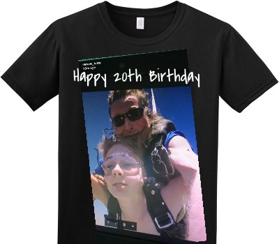 Custom Adult Soft Style 100% Cotton Black T-Shirt