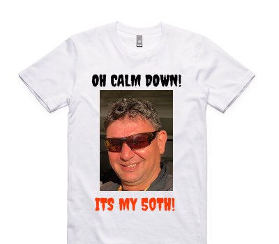 Custom AS Colour 100% Cotton White T-Shirt