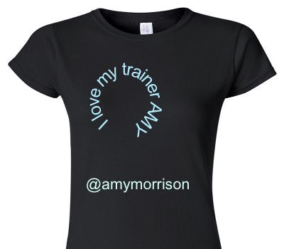 Custom Womens Soft Style 100% Cotton Black T-Shirt