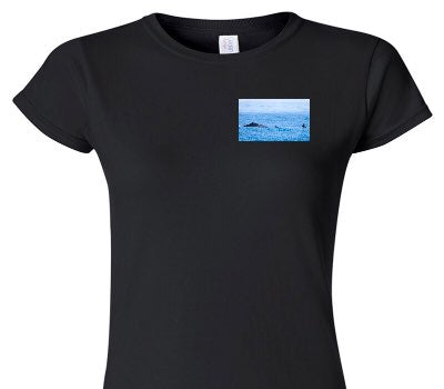 Custom Womens Soft Style 100% Cotton Black T-Shirt