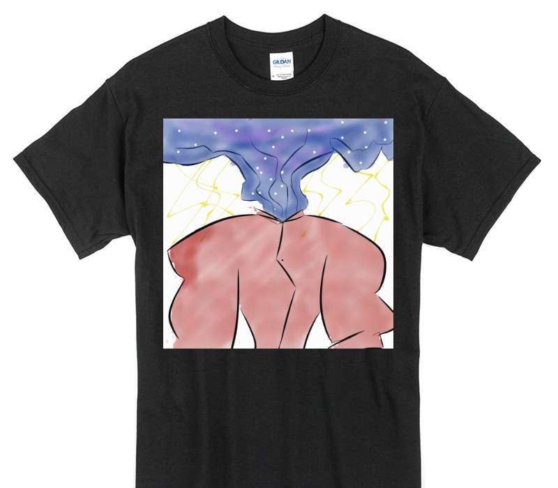 Custom Gildan 100% Cotton Black T-Shirt
