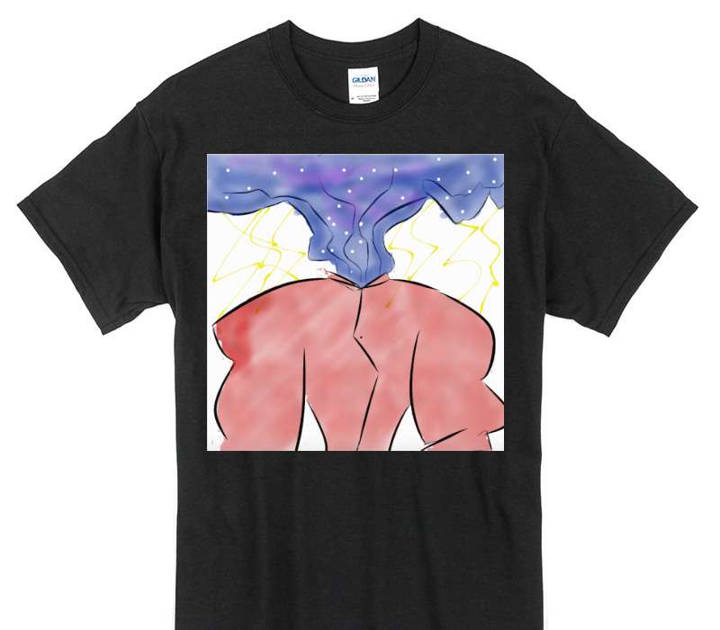 Custom Gildan 100% Cotton Black T-Shirt