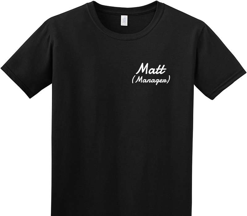 Custom Adult Soft Style 100% Cotton Black T-Shirt
