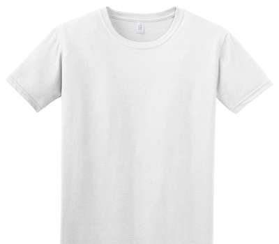 Custom Adult Soft Style 100% Cotton White T-Shirt