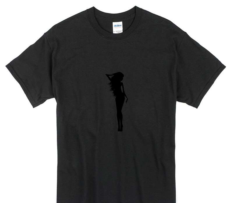 Custom Gildan 100% Cotton Black T-Shirt
