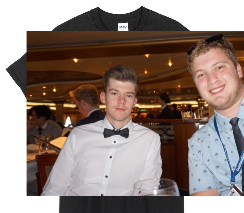 Custom Gildan 100% Cotton Black T-Shirt