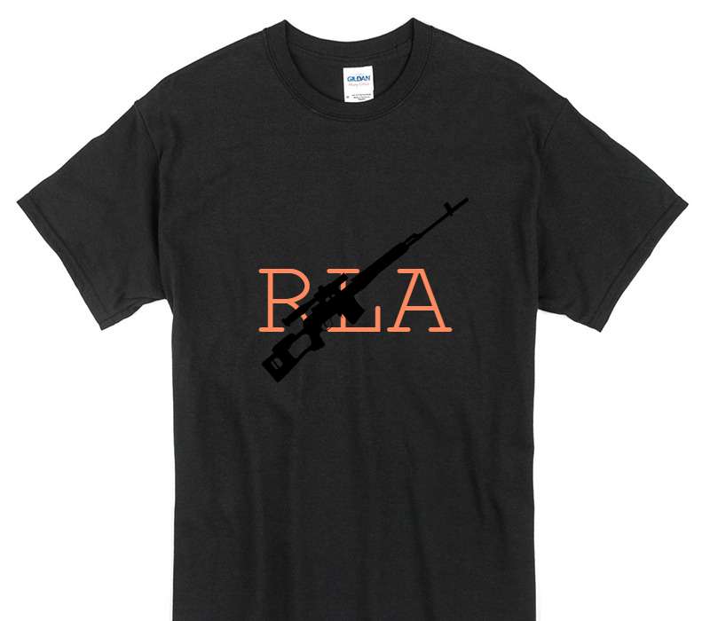 Custom Gildan 100% Cotton Black T-Shirt