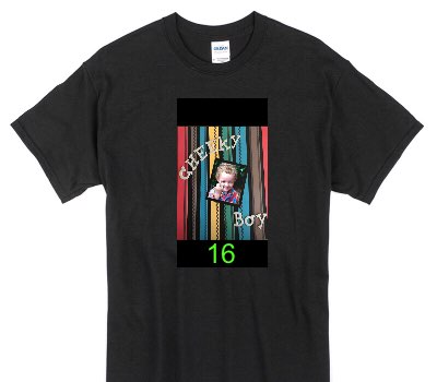 Custom Gildan 100% Cotton Black T-Shirt