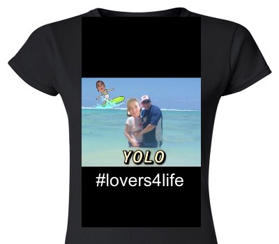Custom Womens Soft Style 100% Cotton Black T-Shirt