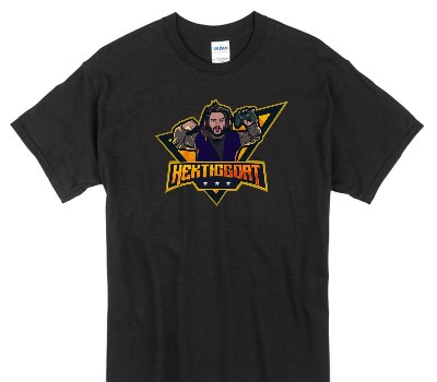 Custom Gildan 100% Cotton Black T-Shirt