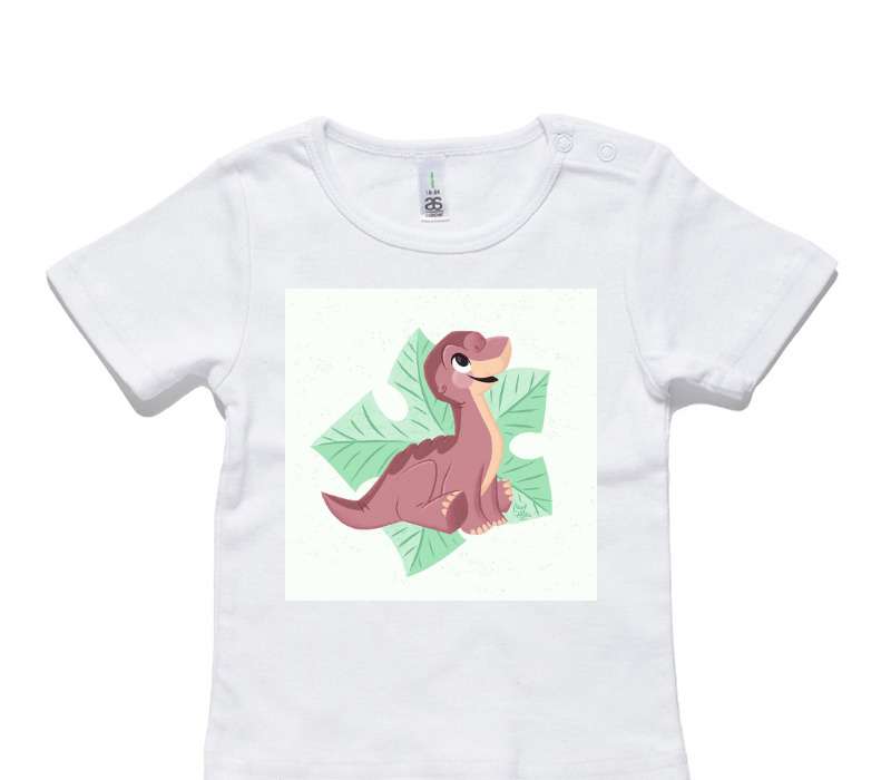 Custom AS Colour White Baby T-Shirt