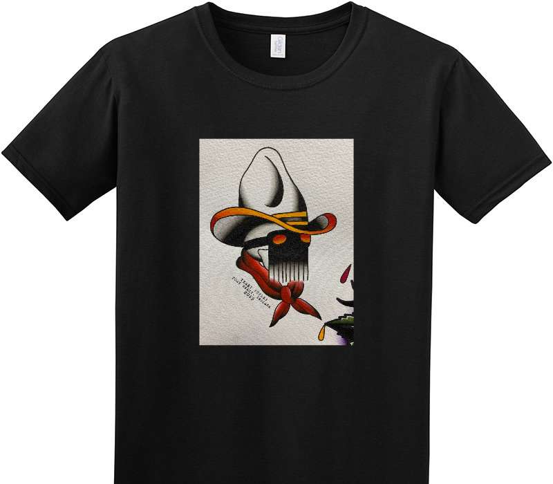 Custom Adult Soft Style 100% Cotton Black T-Shirt