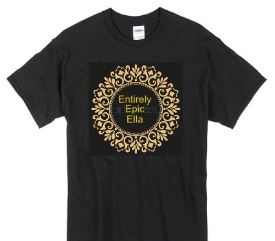 Custom Gildan 100% Cotton Black T-Shirt
