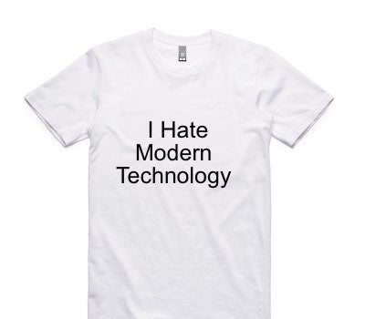 Custom AS Colour 100% Cotton White T-Shirt