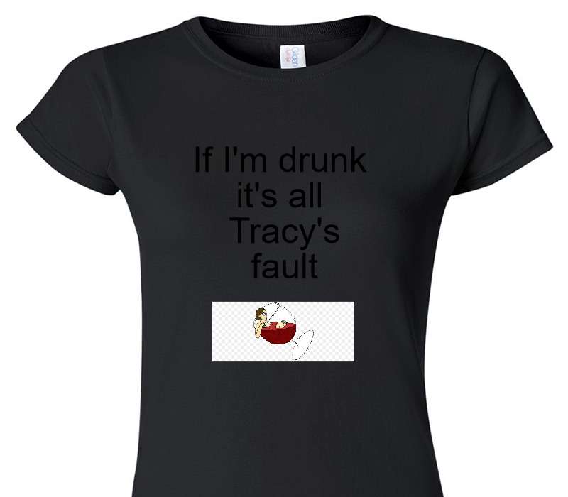 Custom Womens Soft Style 100% Cotton Black T-Shirt