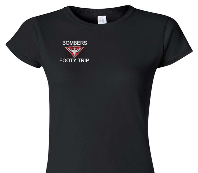Custom Womens Soft Style 100% Cotton Black T-Shirt