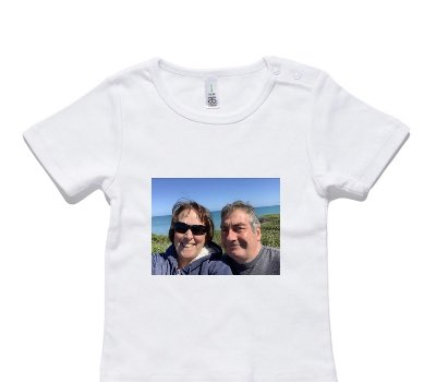 Custom AS Colour White Baby T-Shirt