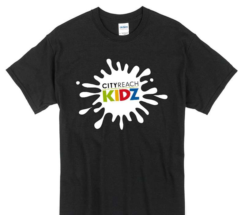 Custom Gildan 100% Cotton Black T-Shirt