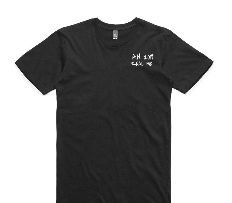Custom AS Colour 100% Cotton Black T-Shirt
