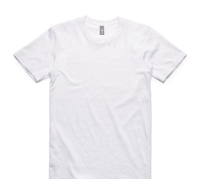 Custom AS Colour 100% Cotton White T-Shirt
