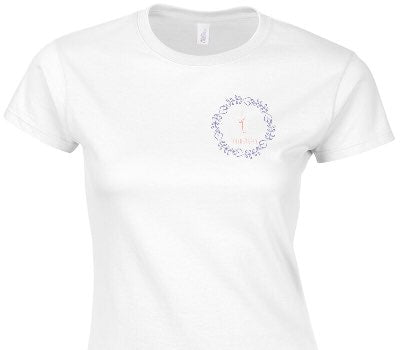 Custom Womens Soft Style 100% Cotton White T-Shirt