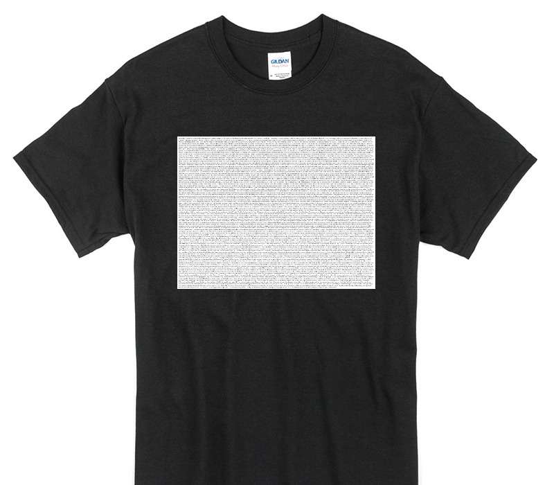 Custom Gildan 100% Cotton Black T-Shirt