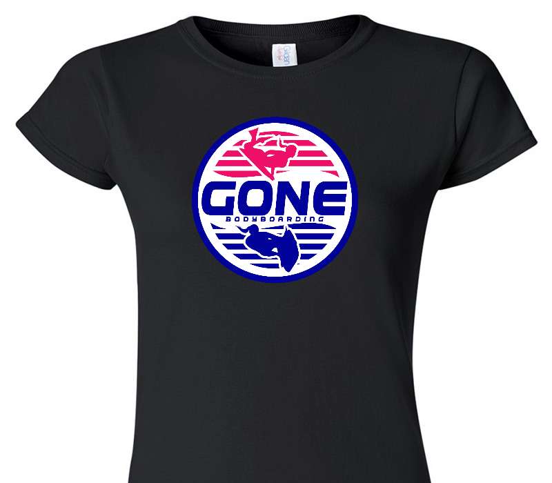 Custom Womens Soft Style 100% Cotton Black T-Shirt