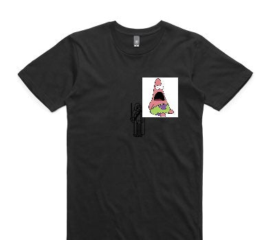 Custom AS Colour 100% Cotton Black T-Shirt