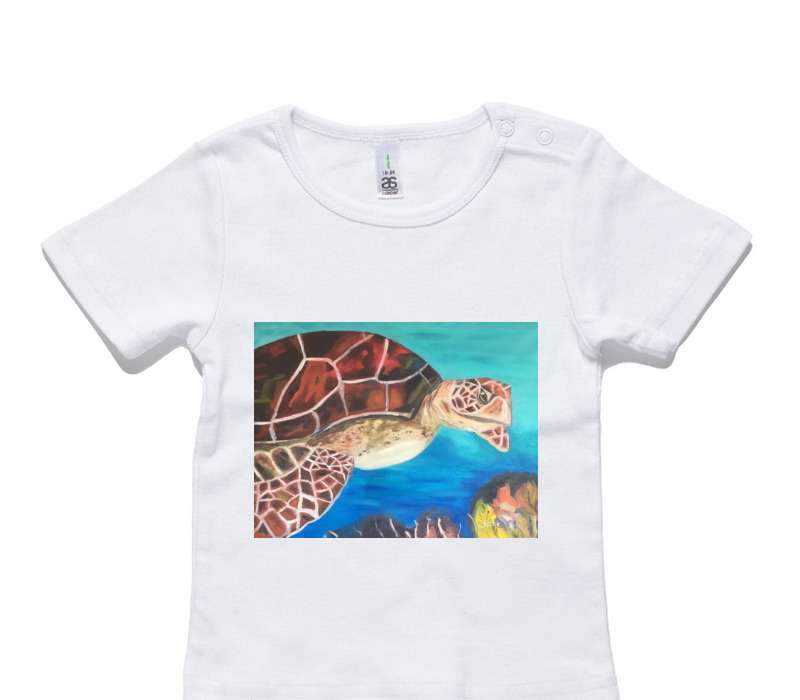 Custom AS Colour White Baby T-Shirt
