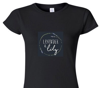 Custom Womens Soft Style 100% Cotton Black T-Shirt