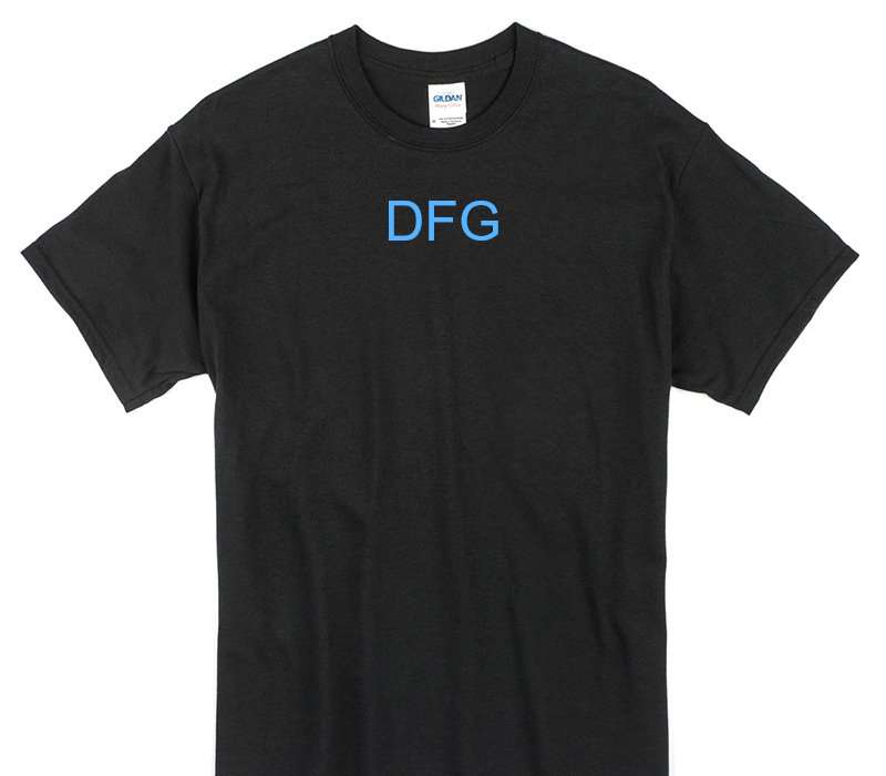 Custom Gildan 100% Cotton Black T-Shirt