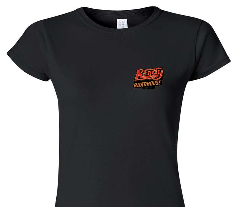 Custom Womens Soft Style 100% Cotton Black T-Shirt