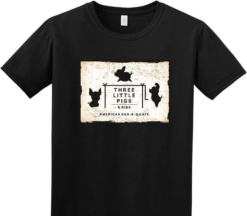 Custom Adult Soft Style 100% Cotton Black T-Shirt
