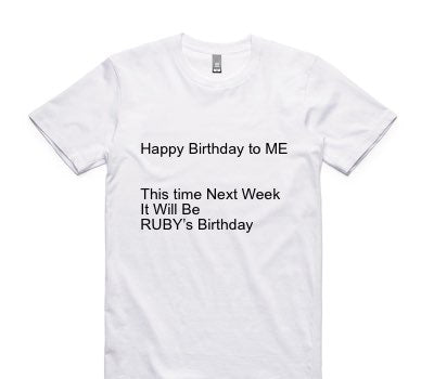 Custom AS Colour 100% Cotton White T-Shirt