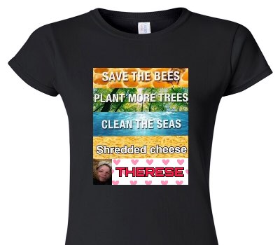 Custom Womens Soft Style 100% Cotton Black T-Shirt