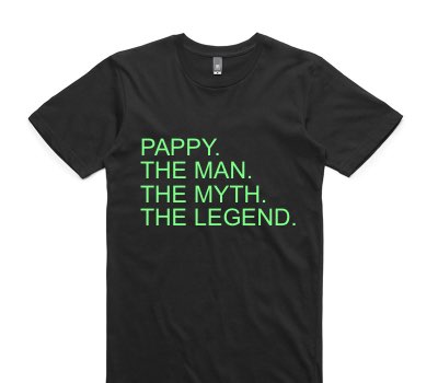 Custom AS Colour 100% Cotton Black T-Shirt