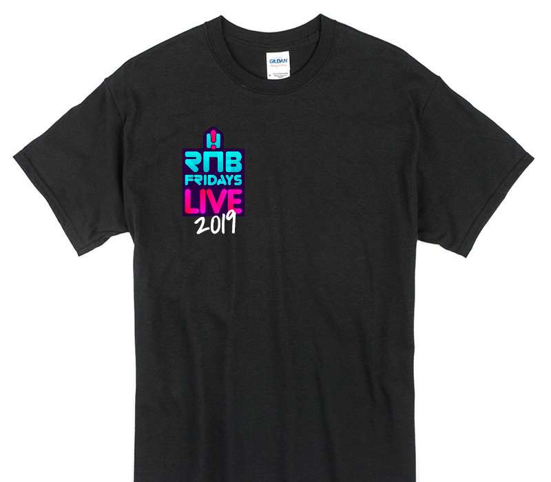 Custom Gildan 100% Cotton Black T-Shirt